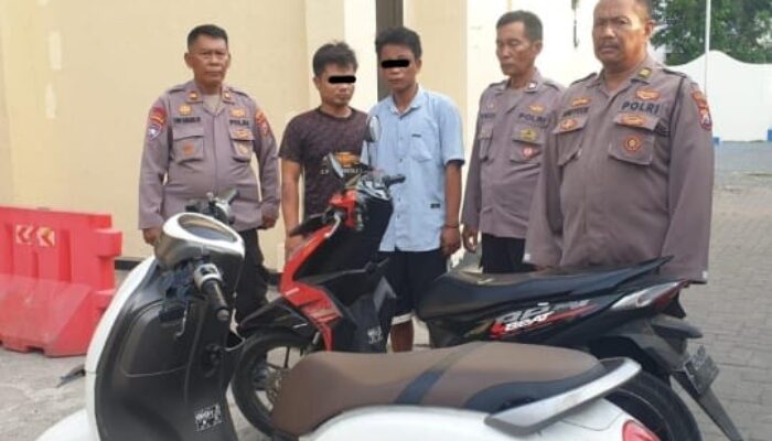 Polsek Kenjeran Amankan 2 Pelaku Curanmor TKP Bulak Banteng Lor