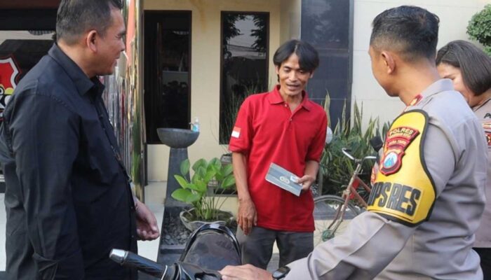 Polres Gresik Ungkap Curanmor, Seorang Petani Balongpanggang Senang Motornya Kembali